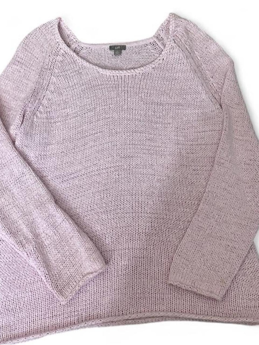 Women's Scoop Neck Knit Sweater in Pale Pink